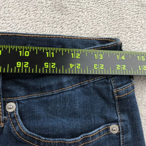 Chaps Women Jeans Size 6/28 Mid Rise Skinny Frayed Hem Blue Denim Classic Casual - Picture 5 of 16